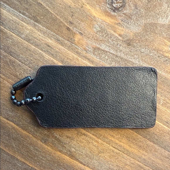 Coach Black Leather Hang Tag - Picture 2 of 2